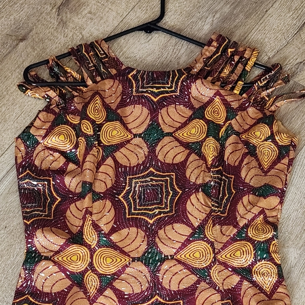 African Geometric Bodycon Dress